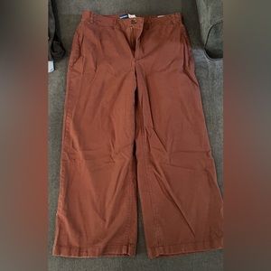 Old Navy burnt orange extra high rise wide leg pant- 10P- great condition